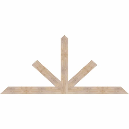 Ekena Millwork Saratoga Smooth Timber Gable Bracket, Douglas Fir, 96"W x 44"H x 1 1/2"D x 5 1/2"F, 11/12 Pitch GBW096X44X0206SAR00SDF